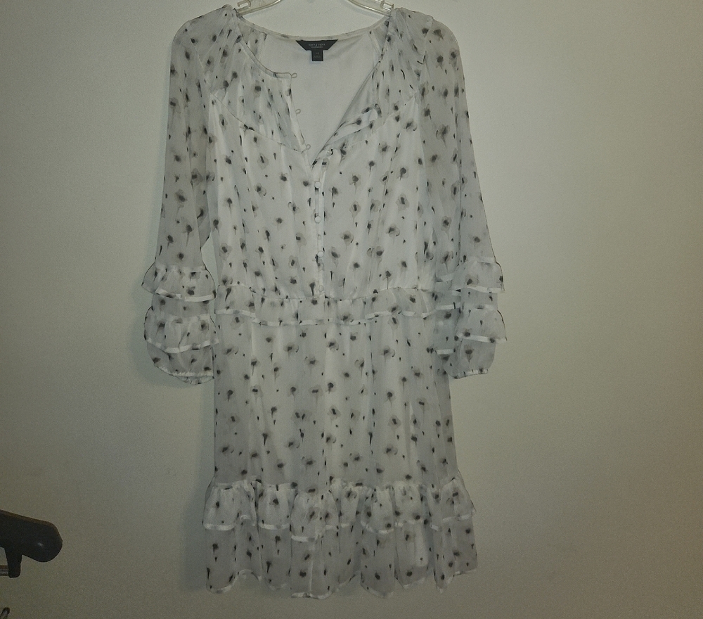 Simply Vera Vera Wang White Dress with Black Dots